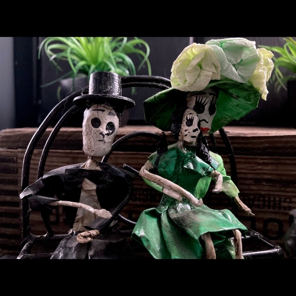 Day of the Dead Paper Maché Catrina Sculptures Dia de los Muertos Halloween - Picture 12 of 16